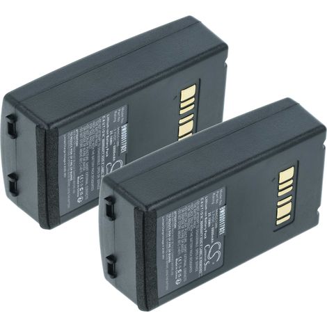 vhbw 2x batteria sostituisce Datalogic 94ACC1386, BT-26, BT-10 per lettore di codici a barre, POS (6800mAh, 3,7V, Li-Ion)