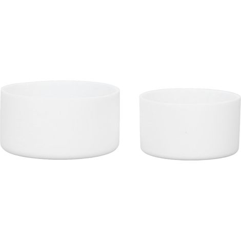 Lot de 2 manchons de protection en silicone blanc pour le fond de bouteille isotherme. (1/5)