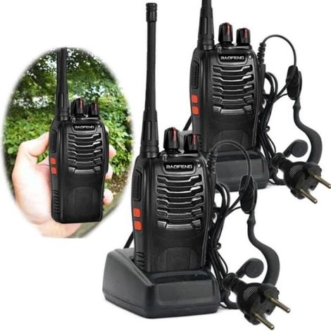 Talkie-walkie (double unité) UHF 400-470 MHz, radio bidirectionnelle, 16 canaux, portée de 5 W (1/3)