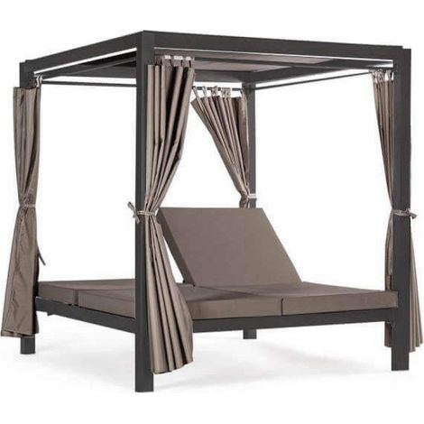 Gazebo Letto Timbuktu 212x149x195 h cm in Alluminio Antracite (1/5)