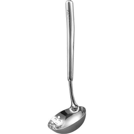 Cuillère écumoire multifonction en acier inoxydable 304, avec manche long, pour cuisson, filtration et égouttage des pâtes, légumes et fritures. (1/4)
