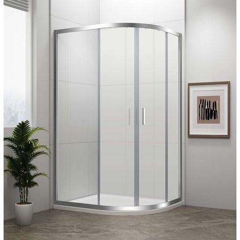 Polysan Easy Line - Viertelkreis-Duschwand 120x90 cm, Aluminium poliert/Klarglas EL2715