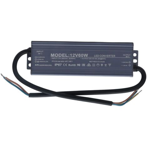 IP67 wasserdichtes 60W 12V 5A LED-Netzteil, Konstantstromtreiber-Transformator für Beleuchtung, AC170-265V. (1/5)