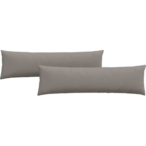 Maison Exclusive - Coussins de canapé 2 pcs Taupe 145 x 40 cm tissu