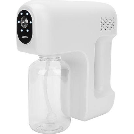 Vaporisateur USB rechargeable à lumière violette, brumisateur portatif blanc pour nettoyage domestique, pulvérisateur à main électrique (1/5)