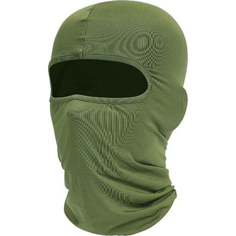 Cagoule, masque de ski, protection UV, écharpe de moto, foulard d'été pour homme et femme, vert armée (1/4)