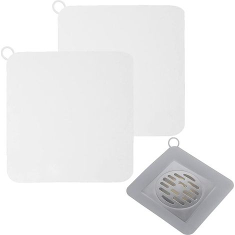 Geruchshemmende Silikon-Abflussstopfen, desodorierende Abflussabdeckungen, 2er-Pack, wasserdichte Abdichtung für Küche, Bad und Waschküche, effektiv und wiederverwendbar (12 x 12 cm) (1/4)