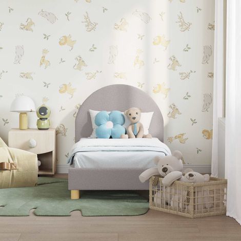 Estructura de cama para niños pequeños con cabecera Gris Claro (1/5)