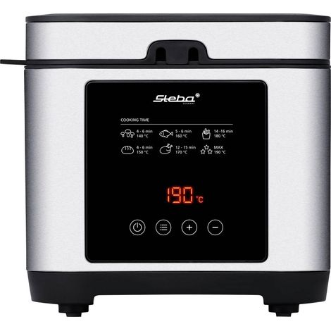 Steba 263500 DF 150 Frittura in Acciaio Inox 2 5 L 1200 W Timer Digitale Regolazione Temperatura Continua fino a 190 °C colore Nero Acciaio Inox (1/5)