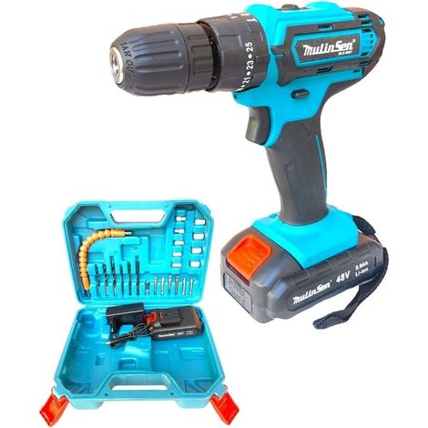 Perceuse-visseuse à Marteau Sans Fil 48 V Mandrin à Serrage Automatique éclairage Led (1/4)