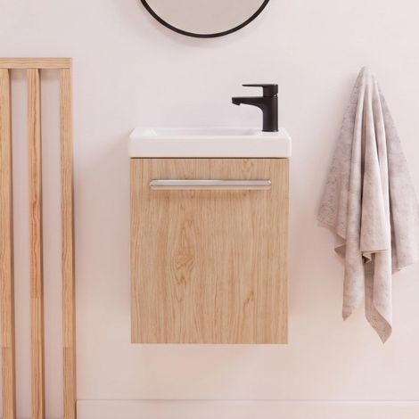 Ensemble lave-mains suspendu NEVADA avec robinet noir