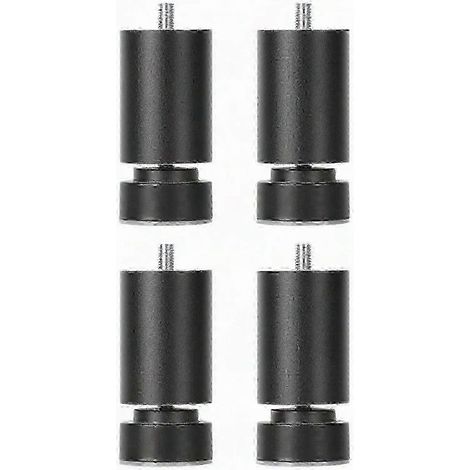 Pieds métalliques réglables, filetage M10, adaptés aux meubles lourds, noirs, 15 cm (1/5)