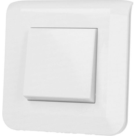 Legrand – Interrupteur va-et-vient Mosaic 10A complet avec plaque – Connexion rapide sans outil – Pour bâtiments tertiaires et résidentiels