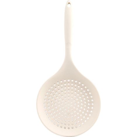Grande passoire en silicone épaisse d'une seule pièce, résistante aux hautes températures, de qualité alimentaire, nouilles à long manche, outil de cuisine domestique, cuillère d'écumoire avec poignée (1/5)