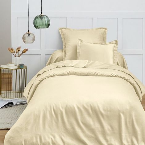 Housse de couette 140 x 200 cm "Prémium" pour lit 1 place - Prémium Vanille -