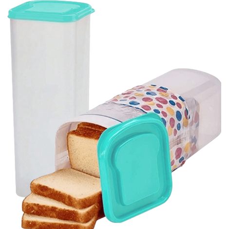 Boîte À Pain - Récipient De Stockage Pour Pain Frais En Polypropylène Transparent Avec Couvercle - Pour Cuisine Intérieure - 1 Pièce (1/5)
