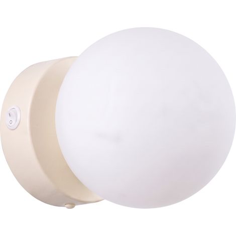 Apliques de pared Yoli beige acero/vidrio 1xG9 12cm Sollux (1/5)
