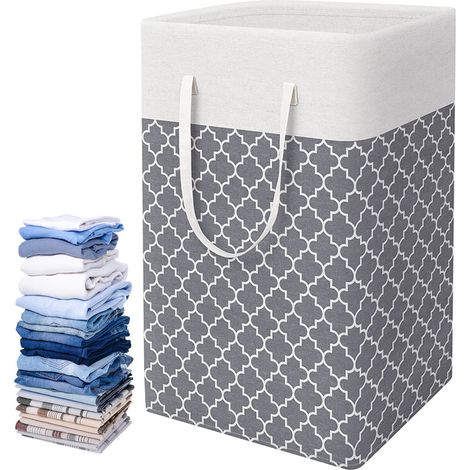 Panier à linge pliable et étanche de 75 L avec poignée de transport, idéal pour le tri des vêtements de jouets. (1/5)