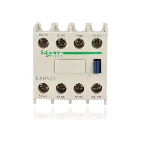 SCHNEIDER LADN22 - Blocco contatti ausiliari TeSys - 2NO + 2NC - Morsetti a vite