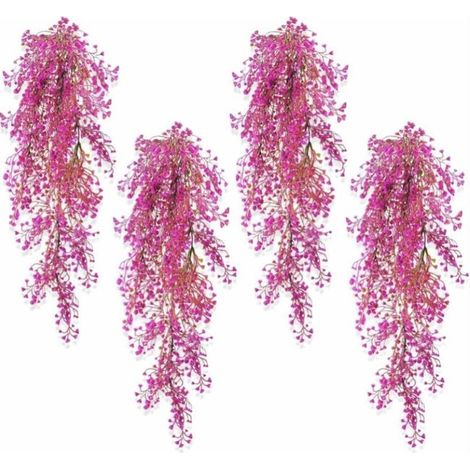 4Pcs Plantes Artificielles Tombantes Fleurs Artificielles Suspendu sur Mur 115 CM Plantes Artificielles Suspendues Fausse Fleur (1/4)