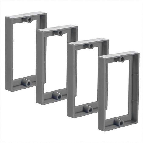 Rallonge de boîte de prise simple (lot de 4), gris (1/5)