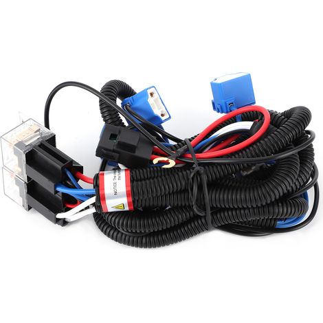 Kit de câblage relais pour phares H4 4 feux, accessoire auto 12V 50W 40A, boost luminosité, faisceau électrique voiture (1/5)