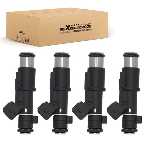 Maxpeedingrods – 4 injecteurs de carburant pour Peugeot 206 307 406 407 607 806 – Essence – Matériaux plastique et acier – Remplacement direct (1/5)