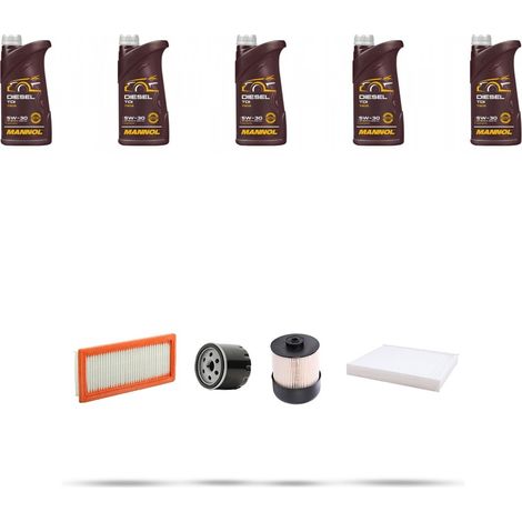 Kit tagliando 4 FILTRI e 5L OLIO compatibile con Nissan Micra V (K14F) 1.5 dci 66KW Dal 2017 (1/5)