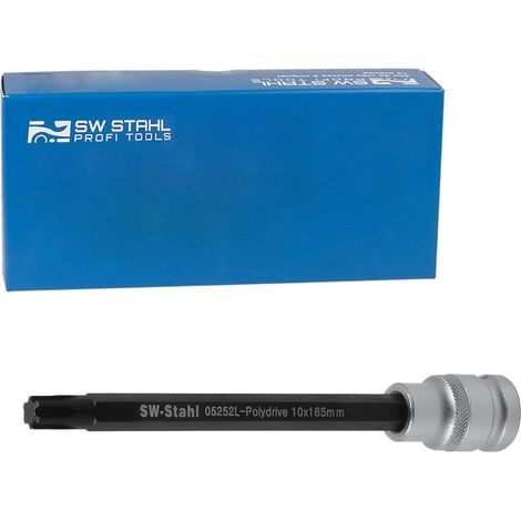 SW-Stahl, Inserto Polydrive 1/2", 10 x 165 mm per VAG testa cilindrica, 05252L (1/2)