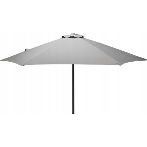 Gartenschirm aus Aluminium und UV-beständigem Gewebe, hellgrau, 230 cm