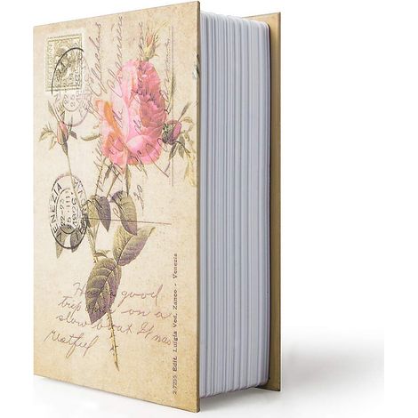 Boîte de rangement pour livre de détournement, coffre-fort secret pour dictionnaire avec serrure/clé à combinaison de sécurité, coffre-fort caché pour livre de détournement (Rose-Combinaison)