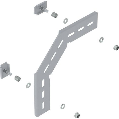 OBO Bettermann Ángulo de montaje 90° para canalización de rejilla C 170x170 Acero galvanizado en caliente, 6017347
