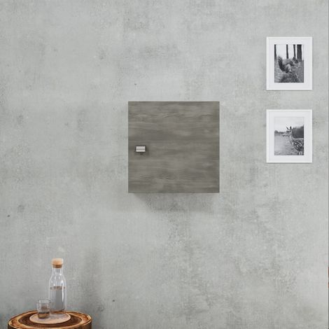 45X45x15cm Hängeschrank Mit Regalboden Aus Glas Facile