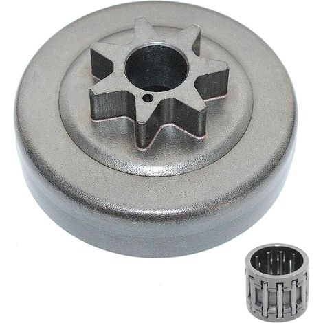 Tambour d'embrayage avec roulement et pignon 3/8" 7 dents pour Stihl 041 AV 041, pièce 1113 640 2000, tambour d'embrayage, roulement à aiguilles d'embrayage (1/5)