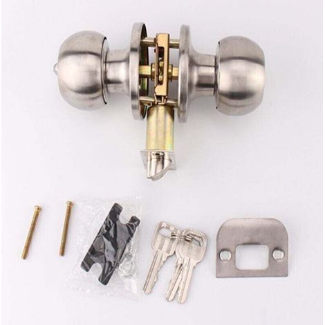 Set aus satinierten Chrom-Türknöpfen für mehr Privatsphäre, Türschloss im Tulpen-Design für Innentüren mit Drehverriegelungsmechanismus