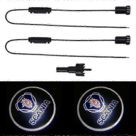 lampes LED pour portières de voiture Tamiya Scania R620 R470, éclairage d'ambiance laser avec logo Scania, accessoires d'éclairage intérieur z (1/5)