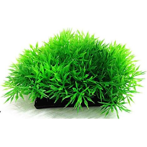 Pelouse artificielle, plantes vertes décoratives, décoration pour tortue, pour aquarium, gazon vert pour aquaterrariums, plantes pour poissons (1/4)