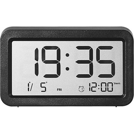 TFA Dostmann 60.2044.01 Digital Mini Alarm Clock, Battery Operated, with Loud Alarm Clock, Indoor Temperature, Date, Quartz Clock, R (1/5)