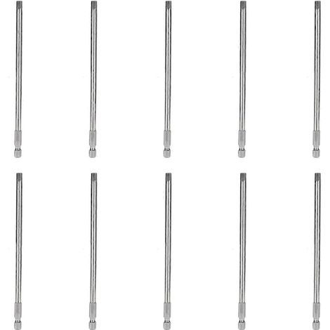 10-teiliges Set elektrischer Schraubendreherbits, 5 mm Sechskant, stark magnetisch, gehärtet, S1/4 150 mm