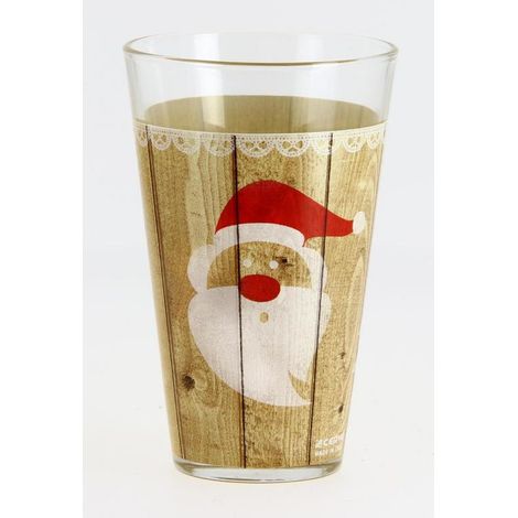Set 3 Bicchieri natale in vetro nadia x-mas home cerve bibita 310 cc (1/2)