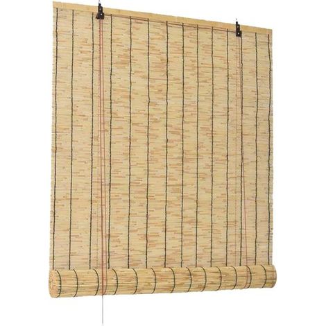 Store de fenêtre en bambou - JUANIO - 100 x 180 cm - Bambou - Tamisant - Naturel (1/4)