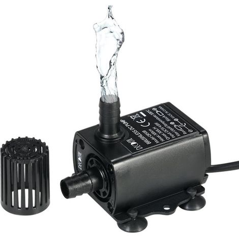 Pompe à Eau Submersible Sans Balais DC 5V 4.8W Mini Pompe Hydraulique Ultra Silencieuse IP68 Étanche Débit 300L/H pour Aquarium Fontaine Bassin Refroidissement Informatique avec Prise USB (1/5)