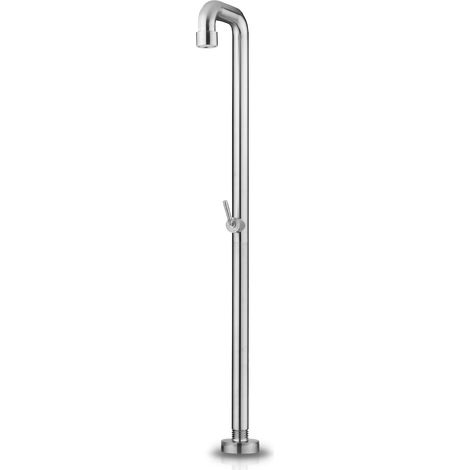 Douche extérieure JEE-O Soho 01 - inox brossé Raw - hauteur 230 cm - mitigeur eau chaude/froide