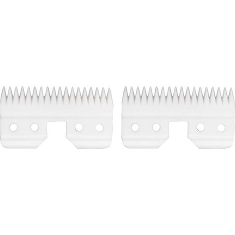 2 Pièces de Coupe-Lame de Rechange, Lame Mobile en Céramique de 18 Dents, pour animaux de Compagnie/Humains, compatible avec la Tondeuses à Cheveux AG/A5(2 Pièces, Blanc) (1/4)