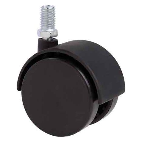 RUOTA ARREDAMENTO GEMELLATA C/PERNO 40 mm - fil. M8 - portata 28 kg - 4 pezzi