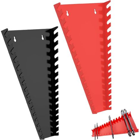 2 x Magnetic Adjustable Wrench Organizer, ABS Plastic Rack Door Standard Storage Organizer Keeper Tool Wrenches, Storage Holder for Adjustable Wrenches, Car Accessory (1/5)