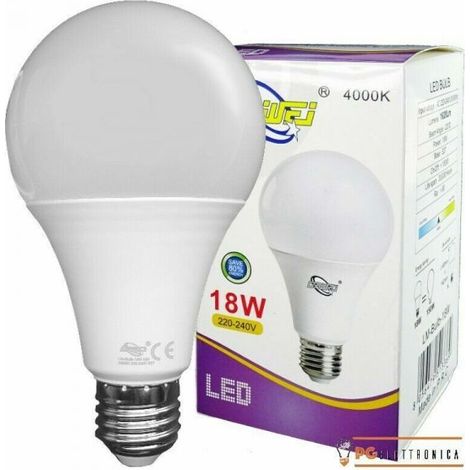 Lampadina led E27 18w goccia disponibile bianco caldo, naturale, freddo Driwei Bianco naturale