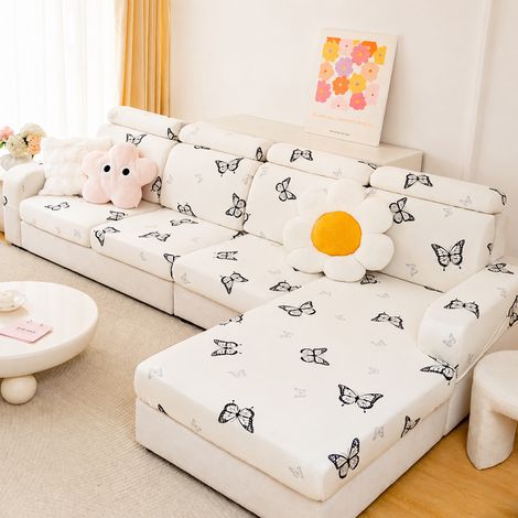Housse intégrale pour méridienne XXL extensible motif papillons 95-110x150-195cm xxl 95-110cm 150-195cm 410 g – Livraison gratuite