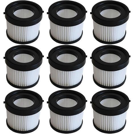 Lot de 9 filtres HEPA, compatibles avec les aspirateurs DEWALT DCV501LN/DCV501HB, lavables, adaptés au nettoyage domestique. (1/5)