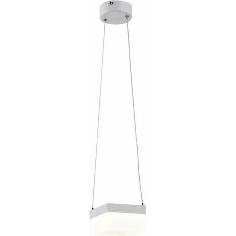 Suspension Reality Gina carré acrylique blanc LED 12W